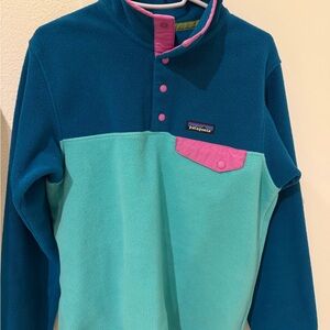 Patagonia Teal, Blue and Purple Synchilla Fleece